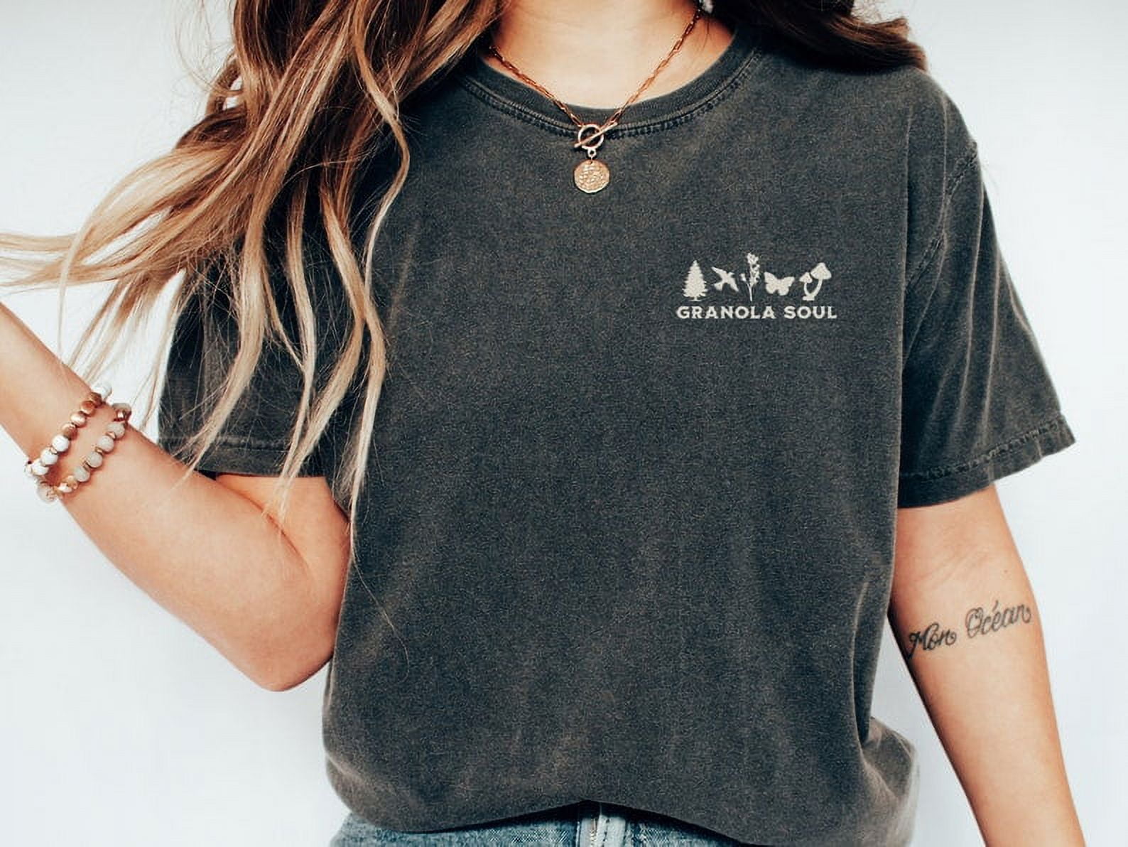 Granola Girl Aesthetic Wild and Free Comfort Colors Shirt, Wildflower