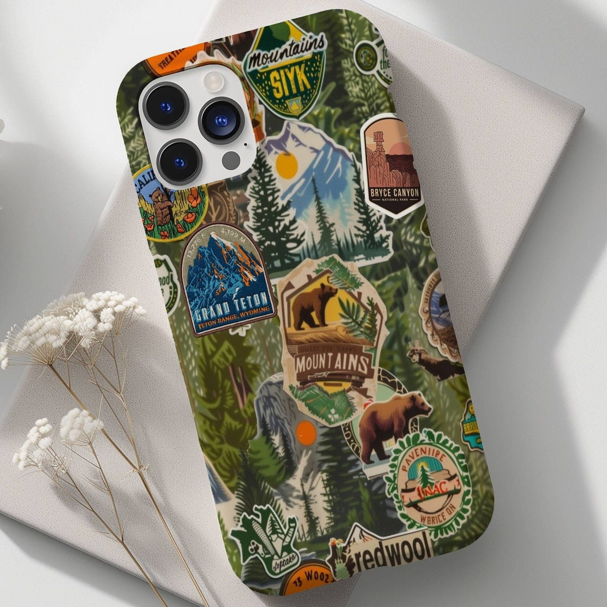 Granola Girl Nature Collage Phone Case with a Camping and National ...