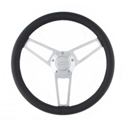 Grant 1901 Billet Series Leather Steering Wheel Chevy Logo Grant 1901 Billet Series Leather Steering Wheel Chevy Logo
