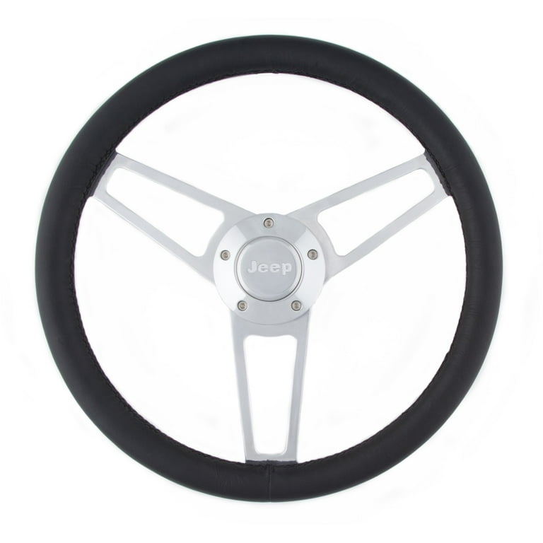 Grant 1904 Billet Series Leather Steering Wheel Jeep Logo Grant 1904 Billet Series Leather Steering Wheel Jeep Logo