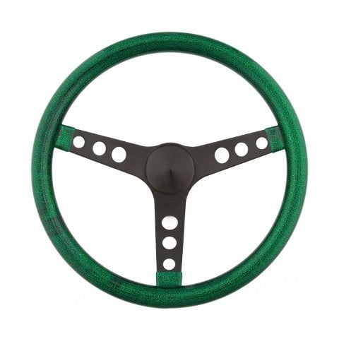 Grant Steering Wheel Mtl Flake Green/Spoke Blk 15