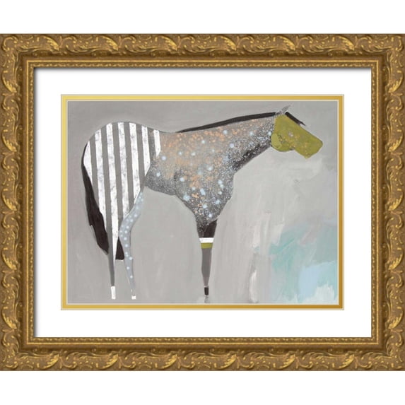 Grant, Anthony 18x15 Gold Ornate Wood Framed with Double Matting Museum Art Print Titled - Horse No. 63