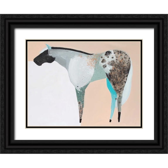 Grant, Anthony 32x25 Black Ornate Wood Framed with Double Matting Museum Art Print Titled - Horse No. 65