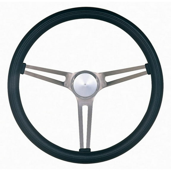 Grant Brushed Stainless 15 in Diameter Classic Nostalgia Steering Wheel P/N 969
