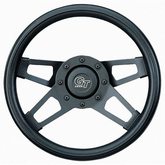 Grant Challenger Steering Wheel, 13.5 in. Diameter, Black Cushion Grip, Matte Black Spokes