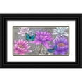 thumbnail image 1 of Grant, Eve C. 18x11 Black Ornate Wood Framed with Double Matting Museum Art Print Titled - Nympheas and Butterflies (Ash), 1 of 4
