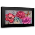 thumbnail image 1 of Grant, Eve C. 24x14 Black Modern Framed Museum Art Print Titled - Roses and Butterflies (Ash), 1 of 5