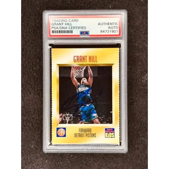 Grant Hill autographed Detroit Pistons 1997 Sports Illustrated for Kids card PSA/DNA slabbed