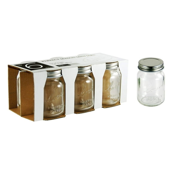 Grant Howard Perfect Mason Mini Jars 3 oz, Set of 6, Gift Boxed