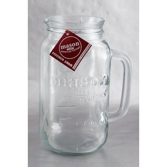 Grant Howard Mason Classics Glass Jar with Spout 32 oz Pouring Jar