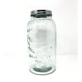 thumbnail image 1 of Grant Howard Jumbo 140 oz Embossed Mason Glass Jar – Round Storage Container for Flour, Sugar, Pasta, and More, 1 of 1