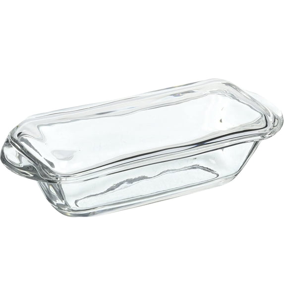 Grant Howard GH-40022 Glass Dishwasher Safe Rectangle Butter Holder Dish, Clear