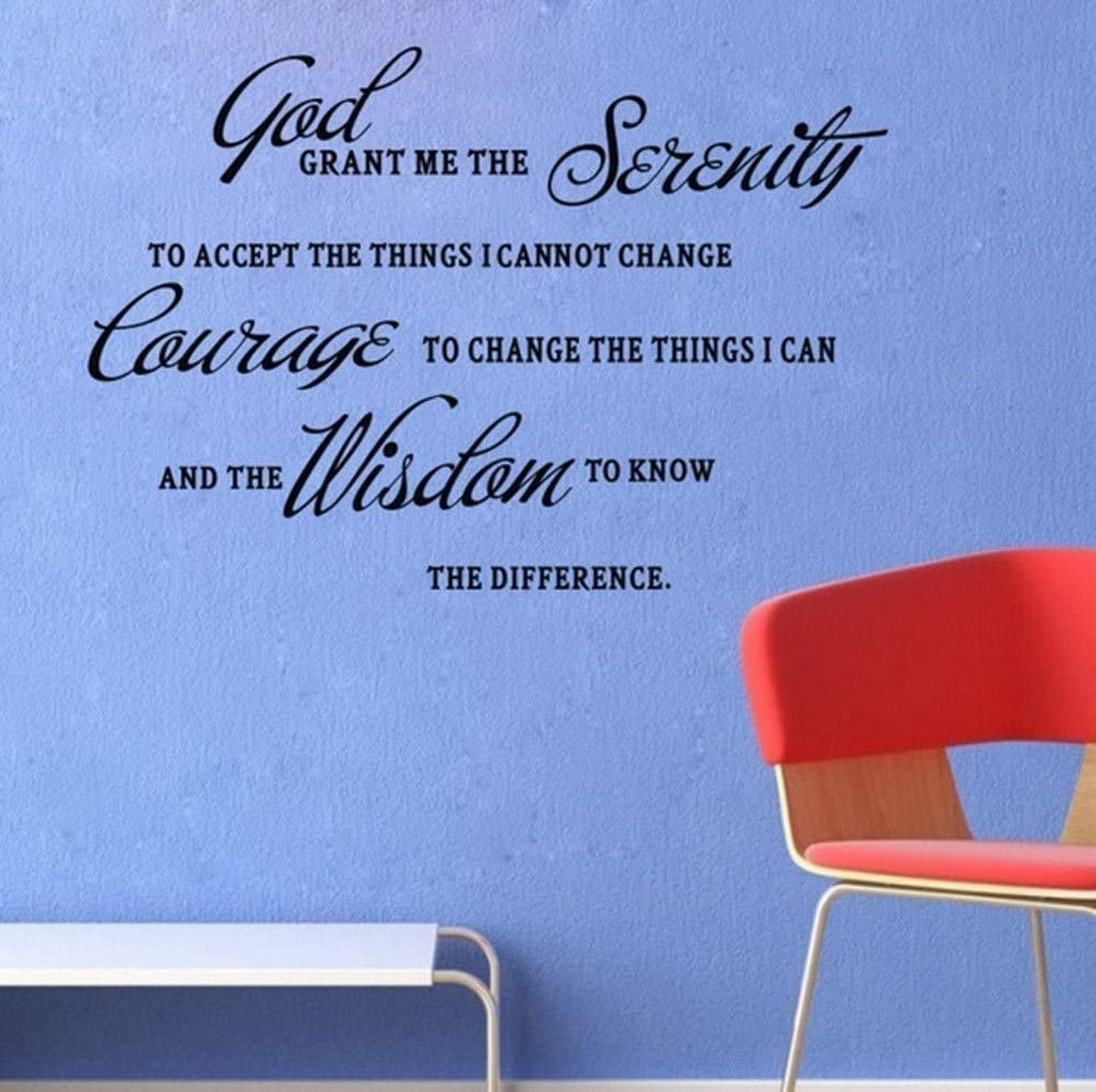Grant ME The Serenity Prayer Bible Art Quote Vinyl Wall Stickers Decal Dcor