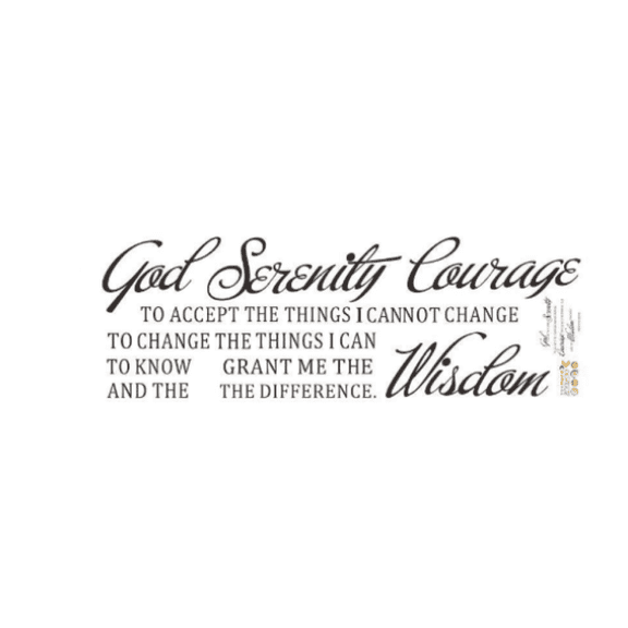 Grant ME The Serenity Prayer Inspirational Bible Art Decal Sticker