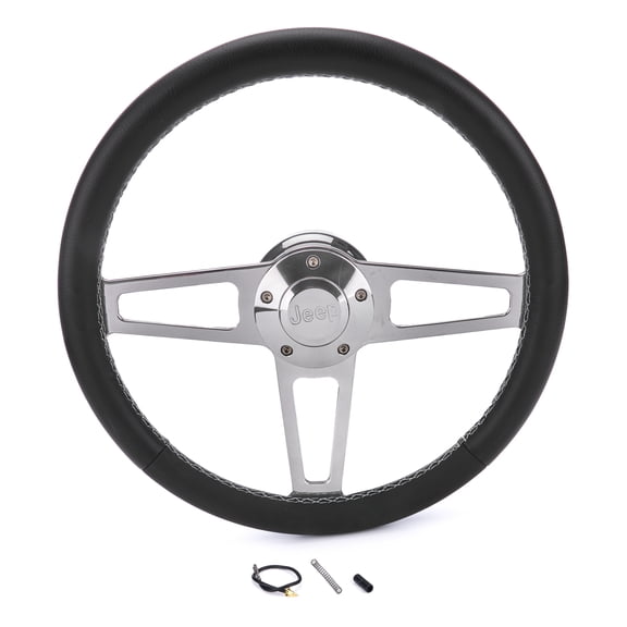 T Series Pol. Wheel Jeep Logo/Install Kit