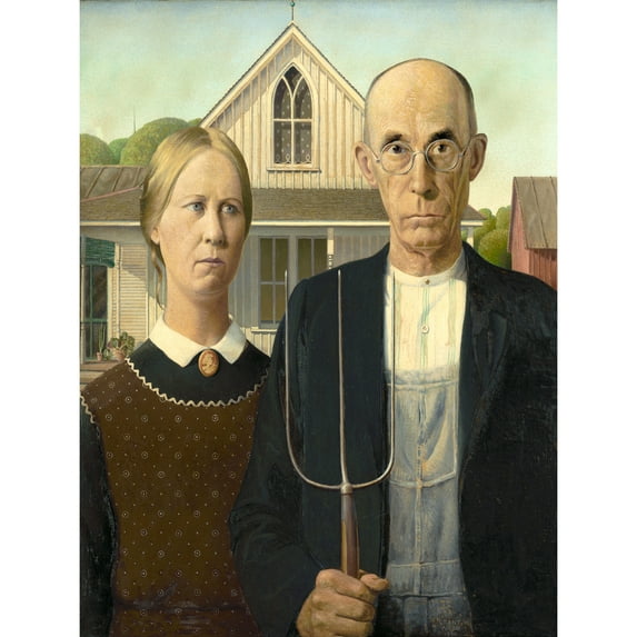 Grant Wood American Gothic Painting Extra Large XL Wall Art Poster Print