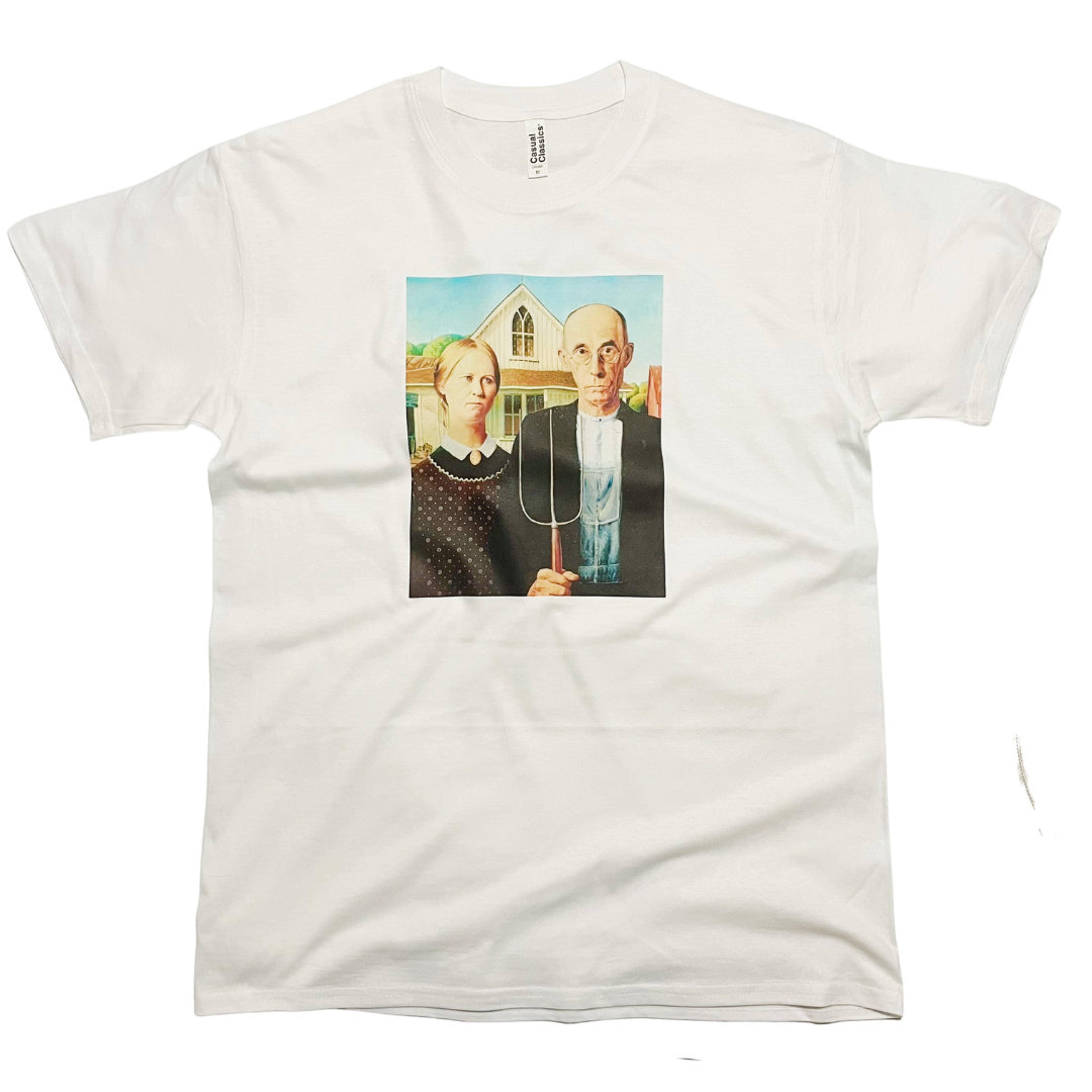 Grant Wood American Gothic T-Shirt Famous Vintage Art - Walmart.com