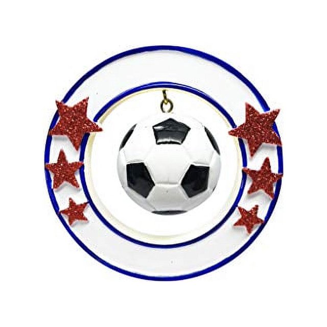 Grantwood Technology Personalized Christmas Ornament Sports- 3D Soccer Ball