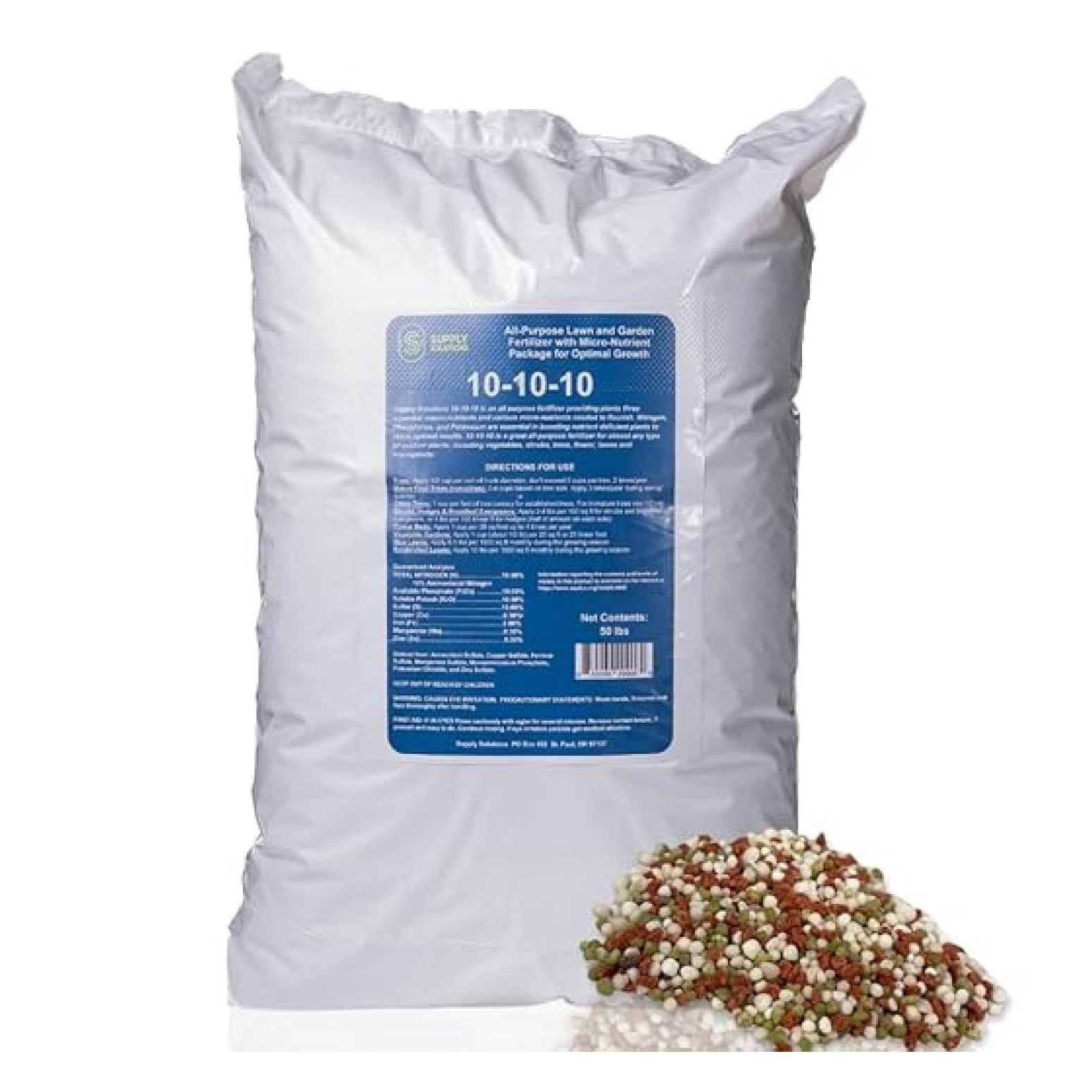 Granular Fertilizer XYX 10-10-10 Complete Lawn Garden Micronutrients 50 Pounds