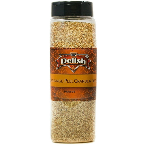 Granulated Orange Peel by Its Delish, 12 Oz. Large Jar