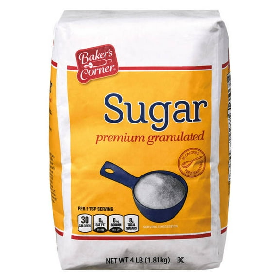 Granulated Sugar, 4 lb- Pack of 3