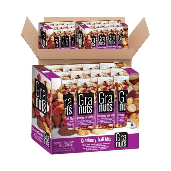 Granuts Cranberry Trail Mix, 1.76 oz, Pack of 2