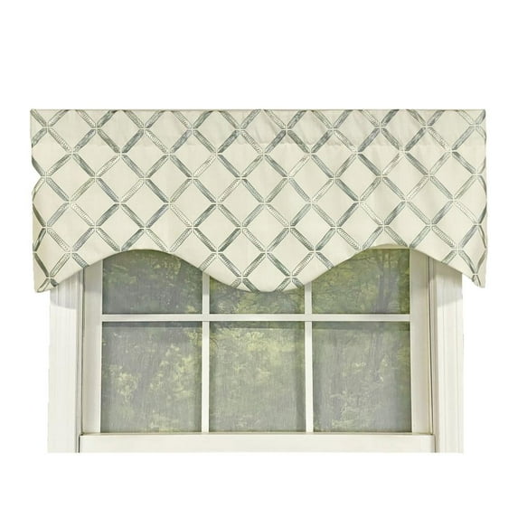 Granville Cornice 3" Rod Pocket Window Valance 50" x 17" Mermaid Green by RLF Home