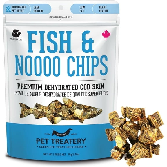 The Granville Island Pet Treatery Dehydrated Cod Skin for Dogs & Cats (2.5 oz, Pack of 1) - Dehydrated Single Ingredient Dog Treats - Natural Dog Treats, Grain Free