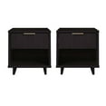 thumbnail image 1 of Granville Nightstand 1.0 made from Solid Wood in Black - Set of 2, 1 of 12