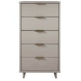 thumbnail image 1 of Manhattan Comfort Granville Tall & Narrow Engineered Wood Dresser in Light Gray, 1 of 12