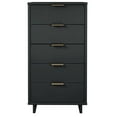 thumbnail image 1 of Manhattan Comfort Granville Tall & Narrow Engineered Wood Dresser in Dark Gray, 1 of 7