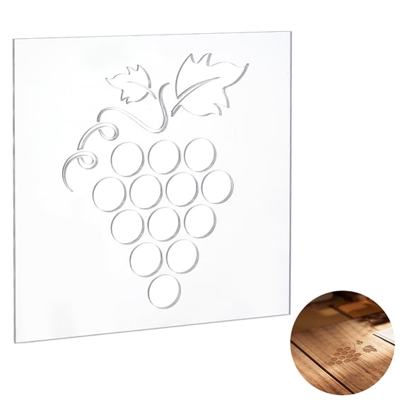 Grape Acrylic Template Clear 200x200x4.5mm DIY