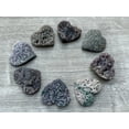 thumbnail image 1 of Grape Agate Gemstone Hearts, Polished Grape Agate Puffy Hearts, Grape Agate Palm Stone, Grape Agate Heart (1 Heart), 1 of 9