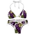 thumbnail image 1 of Grape Bikini Set Swim Suit Detachable Sponge Adjustable Strap Two-Pack, Beach Pool Vacation Party., 1 of 6