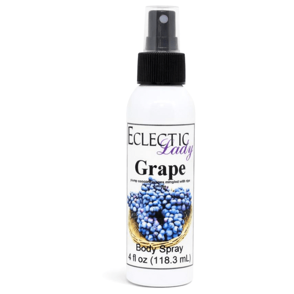 Grape Body Spray, Eclectic Lady, Hydrating Mist, Unisex, 4 oz