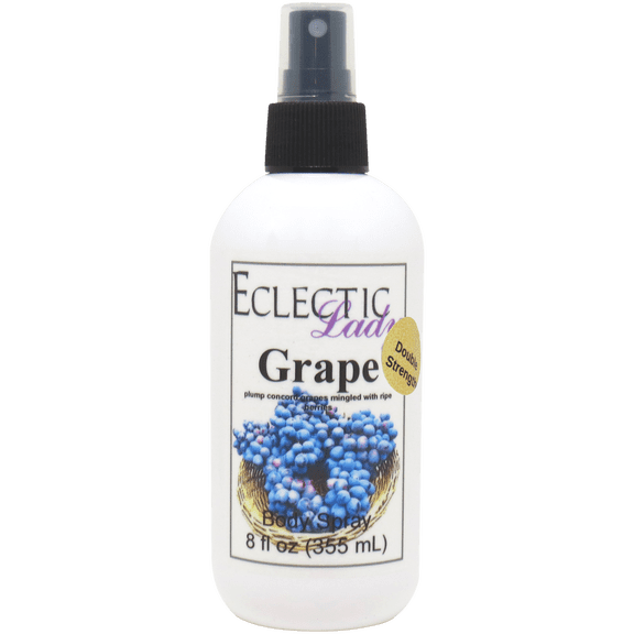 Grape Body Spray, Eclectic Lady, Hydrating Mist, Unisex (Double Strength), 16 oz