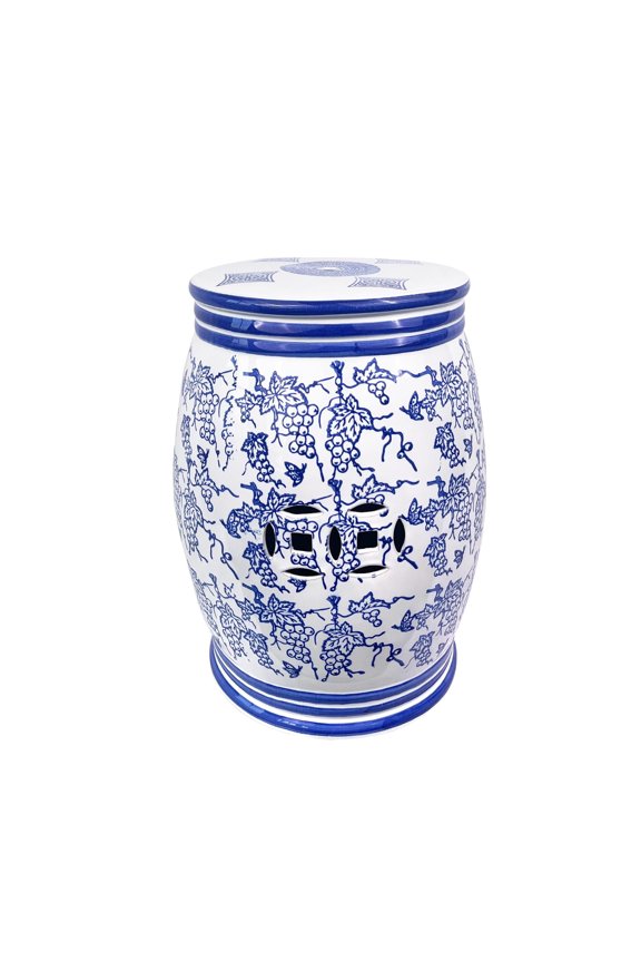 Oriental - Style Blue - White Ceramic Garden Stool
