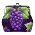thumbnail image 1 of Grape Chic and Durable 0.7 Microfiber Coin Purse with Zinc Alloy Jaws - 4.3x4.7 in, for Keeping Your Essentials Organized, 1 of 7