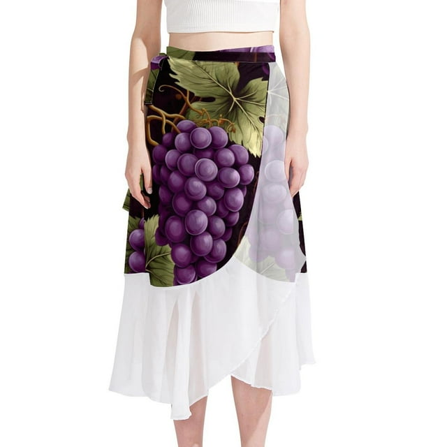Grape Chiffon Beach Dress with Polyester Straps - for Beach Skirts ...