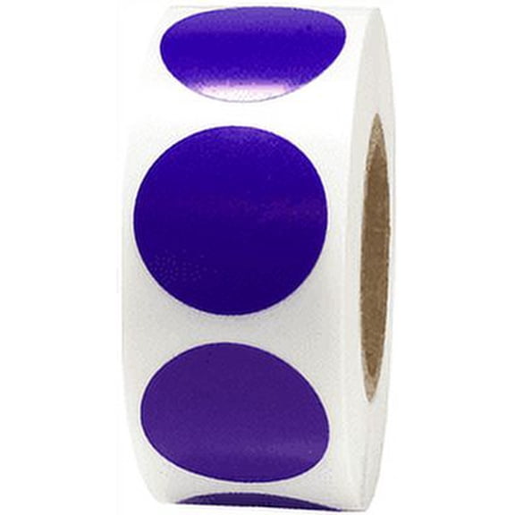 Grape Circle Dot Stickers, 0.75 Inch Round, 500 Labels on a Roll