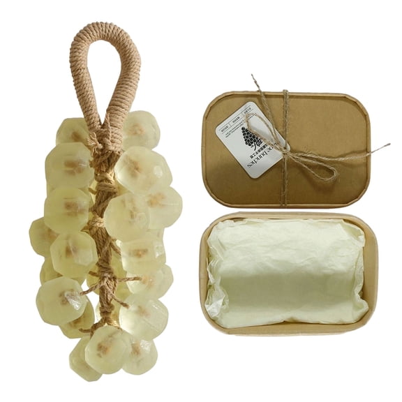 Grape Cluster Artisan Soap Bar,200G Boho Chic Handcrafted Purple Grapes,Body Grapes Bunch Soaps For Shower Hanging For Kitchens, Decorative Gift for Bridal Showers, Baptisms & Home Spa