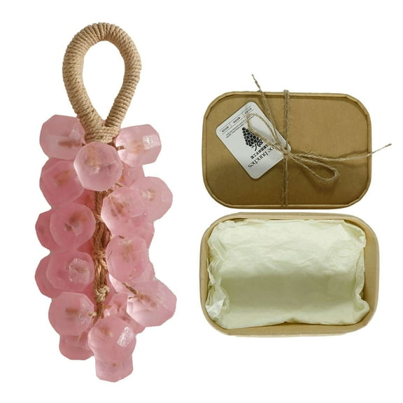 Grape Cluster Artisan Soap Bar,200G Boho Chic Handcrafted Purple Grapes,Body Grapes Bunch Soaps For Shower Hanging For Kitchens, Decorative Gift for Bridal Showers, Baptisms & Home Spa