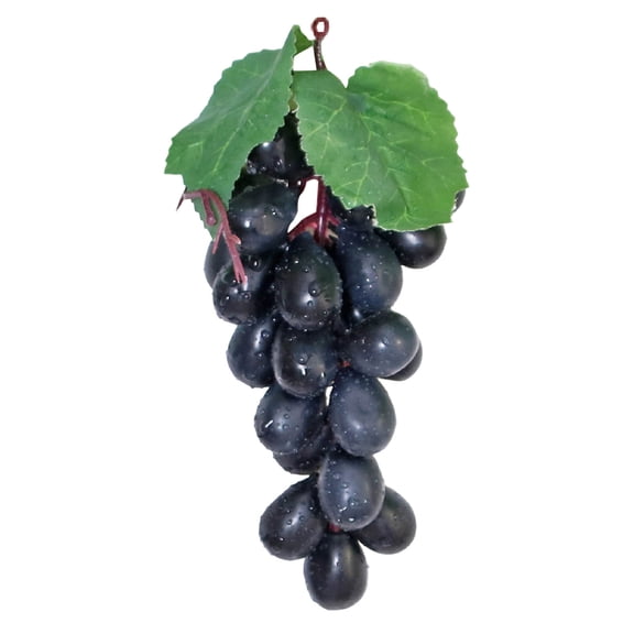 Grape Cluster Desktop Ornament Realistic Fruit Model Prop Decoration Ideal for Home Shopping Mall Store Display, 5.91 inch, Black