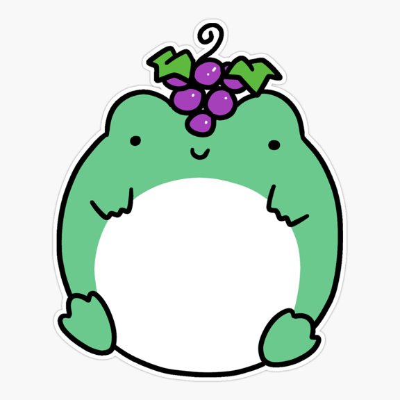 Grape Cute Animal Decor Art Vinyl Sticker