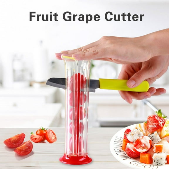 Grape Cutter, 7.5" Multi-Function Small Fruit Cutter, Ergonomic, For Grape Tomato Berry, Suitable for Kitchen Home