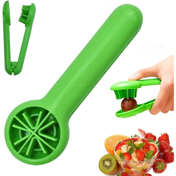 Grape Cutter Slicer, Fruit Slicer Handheld, Tomato Cherry Strawberry Cutter into 4 Pieces, Handheld Kitchen Gadget for Fruit Salad