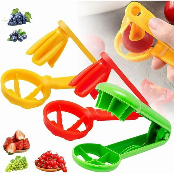 Grape Cutter for Toddlers 1-3 Little Tomato Splitter Slicer for Baby,Stainless Steel Grape Cherry Tomato Strawberry Cutter Tool,Kitchen Gadget For Vegetable Fruit Salad Cake Decoration (Green)