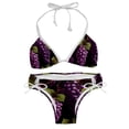 thumbnail image 1 of Grape Detachable Sponge Adjustable Strap Bikini Set 2-Pack for Various Scenes, 1 of 6
