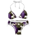 thumbnail image 1 of Grape Detachable Sponge Adjustable Strap Bikini Set Two-Pack Swimsuit Suit Beach Pool Party, 1 of 6