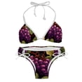 thumbnail image 1 of Grape Detachable Sponge Adjustable Strap Bikini Set Two-Pack Swimsuit Women Swim Suit, 1 of 6